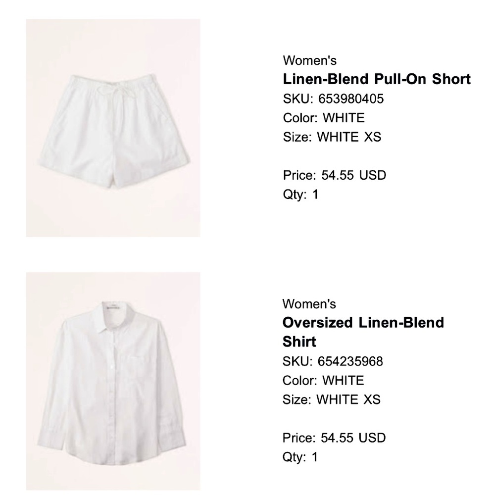 Abercrombie Linen Button Down And Shorts Set - image 1